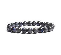 KYINYUECH 1pc Natural White Moonstone Bracelet Moon Stone Beads Elastic Bracelets For Women Men Gift