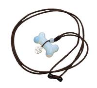 KYINYUECH 1pc Nature Stone Bone Shape Pendant Necklace Natural Stone Amethyst Rose Quartz Adjustable Necklaces For Women Men
