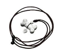 KYINYUECH 1pc Nature Stone Bone Shape Pendant Necklace Natural Stone Amethyst Rose Quartz Adjustable Necklaces For Women Men