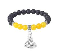 KYINYUECH 1pc Nature Tiger Eye Stone Volcanic Stone Bracelet Blue Turquoise Elephant 8mm Women's Bead Bracelet