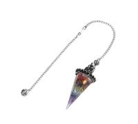 KYINYUECH 1pc Pendulum Moon Star Natural Stone Aquamarine Chip Resin Pendulums