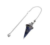 KYINYUECH 1pc Pendulum Moon Star Natural Stone Aquamarine Chip Resin Pendulums