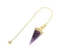 KYINYUECH 1pc Pendulum Moon Star Natural Stone Aquamarine Chip Resin Pendulums