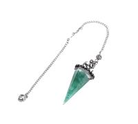KYINYUECH 1pc Pendulum Moon Star Natural Stone Aquamarine Chip Resin Pendulums