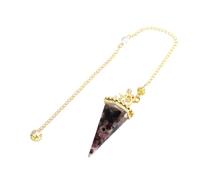 KYINYUECH 1pc Pendulum Moon Star Natural Stone Aquamarine Chip Resin Pendulums