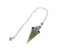 KYINYUECH 1pc Pendulum Moon Star Natural Stone Aquamarine Chip Resin Pendulums
