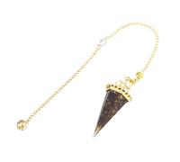 KYINYUECH 1pc Pendulum Moon Star Natural Stone Aquamarine Chip Resin Pendulums