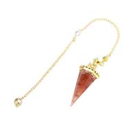 KYINYUECH 1pc Pendulum Moon Star Natural Stone Aquamarine Chip Resin Pendulums