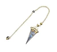 KYINYUECH 1pc Pendulum Moon Star Natural Stone Aquamarine Chip Resin Pendulums