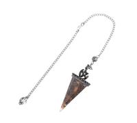 KYINYUECH 1pc Pendulum Moon Star Natural Stone Aquamarine Chip Resin Pendulums