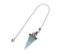 KYINYUECH 1pc Pendulum Moon Star Natural Stone Aquamarine Chip Resin Pendulums
