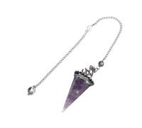 KYINYUECH 1pc Pendulum Moon Star Natural Stone Aquamarine Chip Resin Pendulums