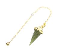 KYINYUECH 1pc Pendulum Moon Star Natural Stone Aquamarine Chip Resin Pendulums