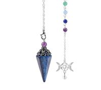 KYINYUECH 1pc Pendulum Natural Stone Cone Pendant Pendulos