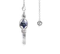 KYINYUECH 1pc Pendulum Pendent Natural Stone Pendant Clear Quartz Red Stone