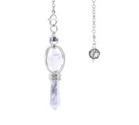 KYINYUECH 1pc Pendulum Pendent Natural Stone Pendant Clear Quartz Red Stone