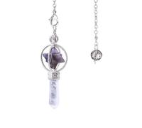 KYINYUECH 1pc Pendulum Pendent Natural Stone Pendant Clear Quartz Red Stone