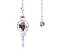 KYINYUECH 1pc Pendulum Pendent Natural Stone Pendant Clear Quartz Red Stone