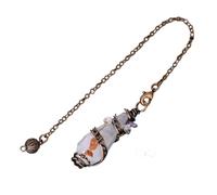 KYINYUECH 1pc Pendulum Wire Wrap Natural Stone Pendant Chip Copper Pendulums