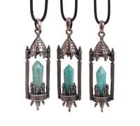 KYINYUECH 1pc Rocket Launcher Necklace Pendant Natural Stone Fluorite For Women Men