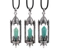 KYINYUECH 1pc Rocket Launcher Necklace Pendant Natural Stone Fluorite For Women Men