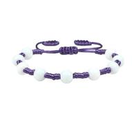 KYINYUECH 1pc Silk Cord 8mm White Porcelain Bracelet Adjustable Handmade Bangle Gifts For Women