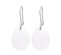 KYINYUECH 1pc Silver Color Earrings Natural Stone Pendant Women's Teardrop Earrings Gift Black Obsidian Amethyst Rose Quartz