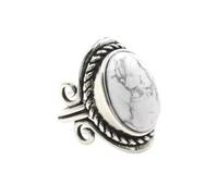 KYINYUECH 1pc Silver Color Man Ring Natural Stone Egg Bead Tiger Eye Lapis Finger Ring