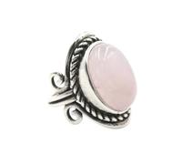 KYINYUECH 1pc Silver Color Man Ring Natural Stone Egg Bead Tiger Eye Lapis Finger Ring