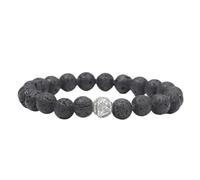 KYINYUECH 1pc Silver Natural Stone Bracelet Amethyst Lava Stone Dragon Pattern Bracelet Gift