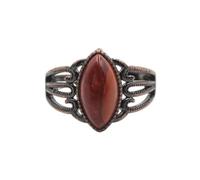 KYINYUECH 1pc Stone Ring Horse Eye Shape Amethysts Obsidian Finger Rings For Men Women