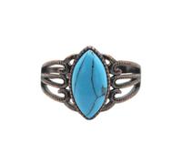 KYINYUECH 1pc Stone Ring Horse Eye Shape Amethysts Obsidian Finger Rings For Men Women