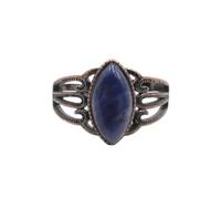 KYINYUECH 1pc Stone Ring Horse Eye Shape Amethysts Obsidian Finger Rings For Men Women