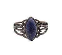 KYINYUECH 1pc Stone Ring Horse Eye Shape Amethysts Obsidian Finger Rings For Men Women