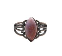 KYINYUECH 1pc Stone Ring Horse Eye Shape Amethysts Obsidian Finger Rings For Men Women