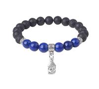 KYINYUECH 1pc Tiger Eye Stone Volcanic Stone Bracelet Blue Turquoise Elephant Turtle 8mm Women's Bracelet