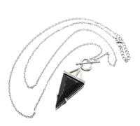 KYINYUECH 1pc Triangular Prism Necklace Adjustable Natural Stone Rose Quartz Necklaces For Women Chain