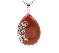 KYINYUECH 1pc Water Drop Pendant Necklace For Women Butterfly Wing Natural Stone Amethysts Quartz Necklace