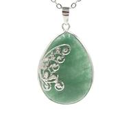 KYINYUECH 1pc Water Drop Pendant Necklace For Women Butterfly Wing Natural Stone Amethysts Quartz Necklace