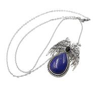 KYINYUECH 1pc Water Drop Wing Pendant Necklaces Natural Stone Amethyst Rose Quartz Tiger Eye Fluorite Necklace
