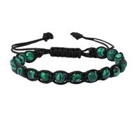 KYINYUECH 1pc White Howlite Rope Wrap Bracelet 6MM Turquois Agates Hematite Stone Bead Braid Bracelet Gift For Women Men