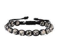 KYINYUECH 1pc White Howlite Rope Wrap Bracelet 6MM Turquois Agates Hematite Stone Bead Braid Bracelet Gift For Women Men