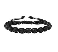 KYINYUECH 1pc White Howlite Rope Wrap Bracelet 6MM Turquois Agates Hematite Stone Bead Braid Bracelet Gift For Women Men
