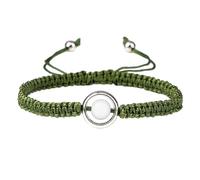 KYINYUECH 1pc White Porcelain Bead Bracelet Handmade Thread Wove Bangle Women Men Chain Adjustable Wristband Gift