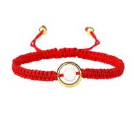 KYINYUECH 1pc White Porcelain Bead Bracelet Handmade Thread Wove Bangle Women Men Chain Adjustable Wristband Gift