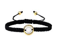 KYINYUECH 1pc White Porcelain Bead Bracelet Handmade Thread Wove Bangle Women Men Chain Adjustable Wristband Gift