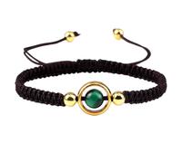 KYINYUECH 1pc Woven Black Red Rope String Bracelets Women Men Natural Stone Tiger Eye Bangles Couple