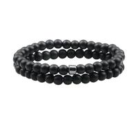 KYINYUECH 2pcs/Set Bead Bracelet Natural Volcanic Stone Tiger Eye Malachite Elastic Bracelets For Men/Women