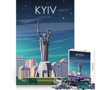 Kyiv Kiev Ukraine Art Jigsaw Puzzles for Adults1000 Pieces Reasoning Practice Peaceful Hobby Premium Edges Unique Xmas Gift size 50x75cm