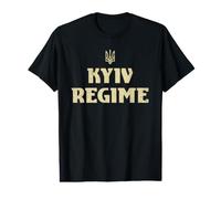 Kyiv Regime Funny Ukrainian Trident Saying Support Ukraine Value Graphic T-Shirt